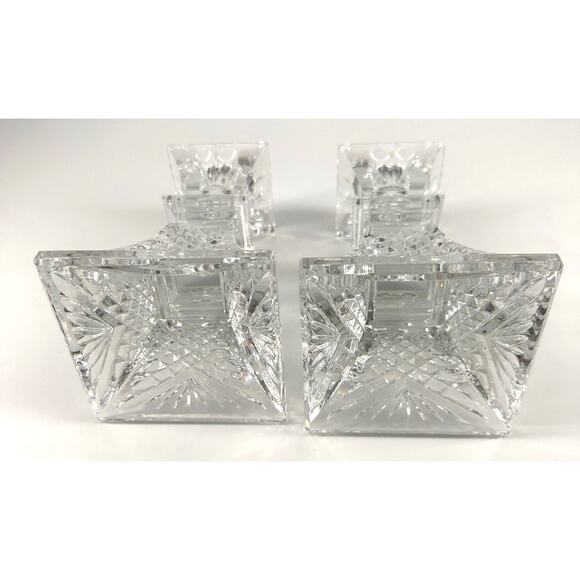 Waterford Wedding Heirloom Collection 6.25” crystal candlestick pair, EUC - Picture 5 of 13
